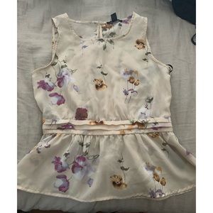 Forever 21 Formal Flower Blouse